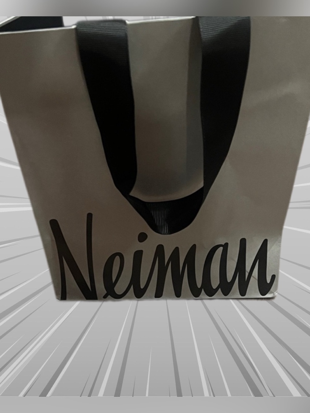 Neiman Marcus Black and White Men's Tote